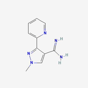 1-methyl-3-(pyridin-2-yl)-1H-pyrazole-4-carboximidamide