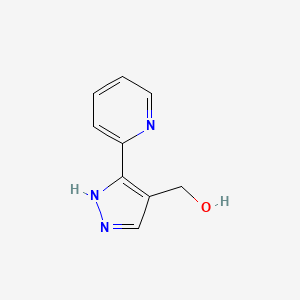 molecular formula C9H9N3O B1482377 (3-(pyridin-2-yl)-1H-pyrazol-4-yl)methanol CAS No. 2091591-12-5
