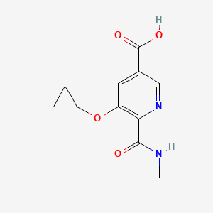 5-Cyclopropoxy-6-(methylcarbamoyl)nicotinic acid