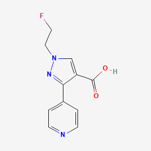 molecular formula C11H10FN3O2 B1482379 1-(2-fluoroethyl)-3-(pyridin-4-yl)-1H-pyrazole-4-carboxylic acid CAS No. 2098137-65-4