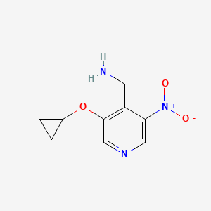 (3-Cyclopropoxy-5-nitropyridin-4-YL)methanamine