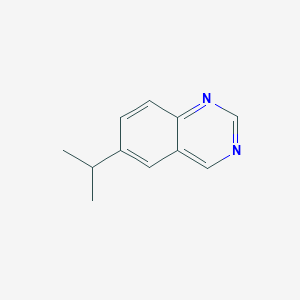 molecular formula C11H12N2 B14823833 Quinazoline, 6-(1-methylethyl)- 