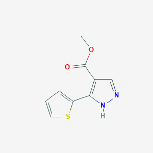 molecular formula C9H8N2O2S B1482387 methyl 3-(thiophen-2-yl)-1H-pyrazole-4-carboxylate CAS No. 1017783-93-5