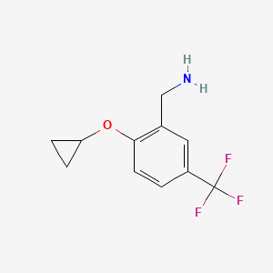 (2-Cyclopropoxy-5-(trifluoromethyl)phenyl)methanamine