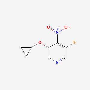 3-Bromo-5-cyclopropoxy-4-nitropyridine