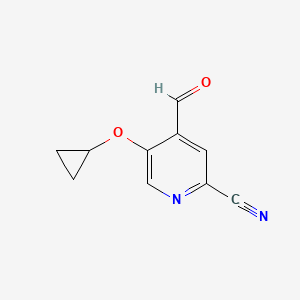 5-Cyclopropoxy-4-formylpicolinonitrile