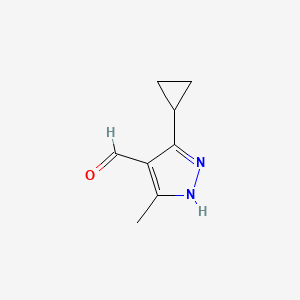 3-cyclopropyl-5-methyl-1H-pyrazole-4-carbaldehyde