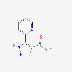 molecular formula C10H9N3O2 B1482396 methyl 3-(pyridin-2-yl)-1H-pyrazole-4-carboxylate CAS No. 2098071-21-5