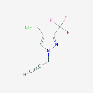 molecular formula C8H6ClF3N2 B1482403 4-(chloromethyl)-1-(prop-2-yn-1-yl)-3-(trifluoromethyl)-1H-pyrazole CAS No. 2091590-24-6