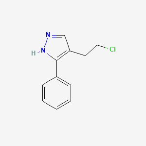 molecular formula C11H11ClN2 B1482410 4-(2-氯乙基)-3-苯基-1H-吡唑 CAS No. 2090962-45-9