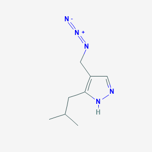 molecular formula C8H13N5 B1482411 4-(叠氮甲基)-3-异丁基-1H-吡唑 CAS No. 2098143-07-6