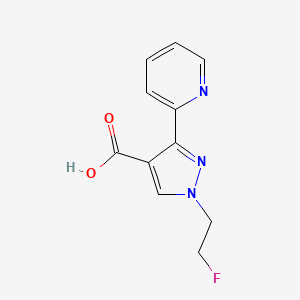 molecular formula C11H10FN3O2 B1482424 1-(2-fluoroethyl)-3-(pyridin-2-yl)-1H-pyrazole-4-carboxylic acid CAS No. 2098018-88-1