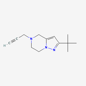 2-(Tert-butyl)-5-(prop-2-yn-1-yl)-4,5,6,7-tetrahydropyrazolo[1,5-a]pyrazine