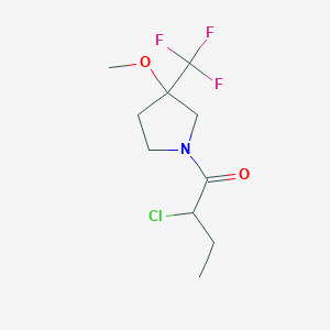 2-Chloro-1-[3-methoxy-3-(trifluoromethyl)pyrrolidin-1-yl]butan-1-one
