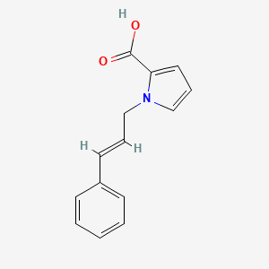 molecular formula C14H13NO2 B1482439 1-[(2E)-3-phenylprop-2-en-1-yl]-1H-pyrrole-2-carboxylic acid CAS No. 1563833-43-1