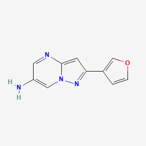 molecular formula C10H8N4O B1482447 2-(Furan-3-yl)pyrazolo[1,5-a]pyrimidin-6-amine CAS No. 2098014-23-2