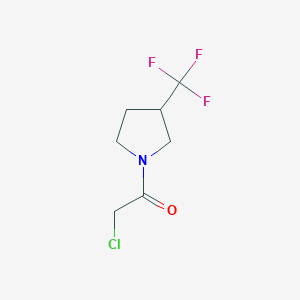 molecular formula C7H9ClF3NO B1482450 2-Chloro-1-(3-(trifluoromethyl)pyrrolidin-1-yl)ethan-1-one CAS No. 1864823-68-6
