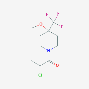molecular formula C10H15ClF3NO2 B1482457 2-Chloro-1-[4-methoxy-4-(trifluoromethyl)piperidin-1-yl]propan-1-one CAS No. 2098000-72-5