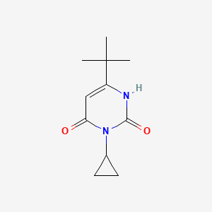 molecular formula C11H16N2O2 B1482462 6-Tert-butyl-3-cyclopropyl-1,2,3,4-tetrahydropyrimidine-2,4-dione CAS No. 2098074-14-5