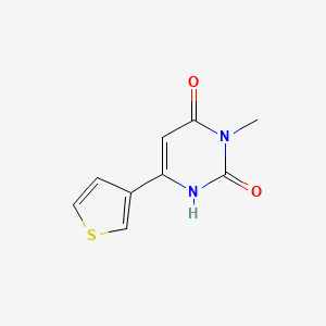 molecular formula C9H8N2O2S B1482463 3-Methyl-6-(thiophen-3-yl)-1,2,3,4-tetrahydropyrimidine-2,4-dione CAS No. 2098073-97-1