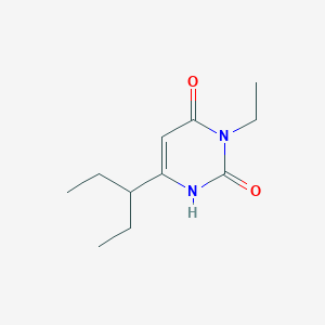 molecular formula C11H18N2O2 B1482466 3-Ethyl-6-(pentan-3-yl)-1,2,3,4-tetrahydropyrimidine-2,4-dione CAS No. 2097956-30-2