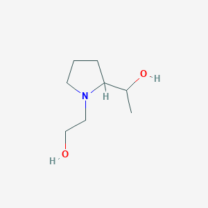 molecular formula C8H17NO2 B1482471 2-(2-(1-Hydroxyethyl)pyrrolidin-1-yl)ethan-1-ol CAS No. 2091651-62-4