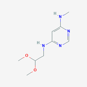 molecular formula C9H16N4O2 B1482476 N4-(2,2-dimethoxyethyl)-N6-methylpyrimidine-4,6-diamine CAS No. 2098057-97-5