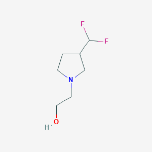 molecular formula C7H13F2NO B1482479 2-(3-(二氟甲基)吡咯烷-1-基)乙醇 CAS No. 2098142-37-9
