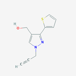 molecular formula C11H10N2OS B1482487 (1-(prop-2-yn-1-yl)-3-(thiophen-2-yl)-1H-pyrazol-4-yl)methanol CAS No. 2092709-93-6