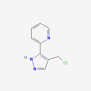 2-(4-(chloromethyl)-1H-pyrazol-3-yl)pyridine