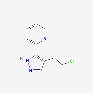 molecular formula C10H10ClN3 B1482491 2-(4-(2-chloroethyl)-1H-pyrazol-3-yl)pyridine CAS No. 2091605-43-3