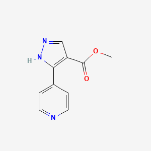 molecular formula C10H9N3O2 B1482494 methyl 3-(pyridin-4-yl)-1H-pyrazole-4-carboxylate CAS No. 2097965-08-5