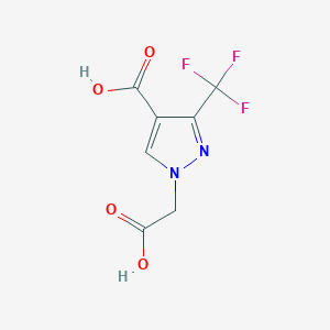 1-(carboxymethyl)-3-(trifluoromethyl)-1H-pyrazole-4-carboxylic acid