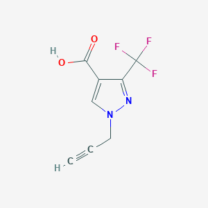 molecular formula C8H5F3N2O2 B1482511 1-(prop-2-yn-1-yl)-3-(trifluoromethyl)-1H-pyrazole-4-carboxylic acid CAS No. 2092480-63-0