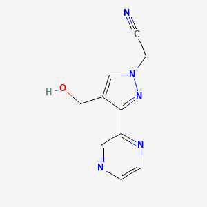 2-(4-(hydroxymethyl)-3-(pyrazin-2-yl)-1H-pyrazol-1-yl)acetonitrile
