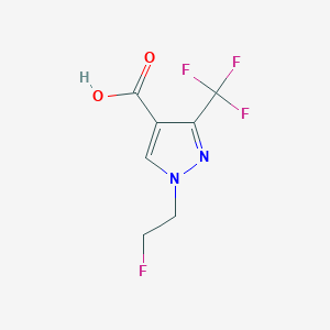 molecular formula C7H6F4N2O2 B1482525 1-(2-fluoroethyl)-3-(trifluoromethyl)-1H-pyrazole-4-carboxylic acid CAS No. 2092200-49-0