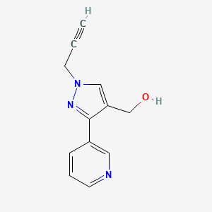 molecular formula C12H11N3O B1482528 (1-(prop-2-yn-1-yl)-3-(pyridin-3-yl)-1H-pyrazol-4-yl)methanol CAS No. 2090256-05-4