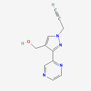 molecular formula C11H10N4O B1482529 (1-(prop-2-yn-1-yl)-3-(pyrazin-2-yl)-1H-pyrazol-4-yl)methanol CAS No. 2090256-08-7