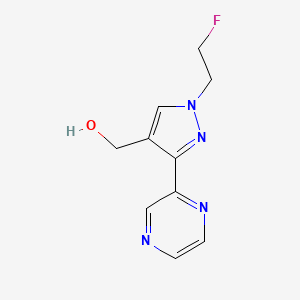 molecular formula C10H11FN4O B1482530 (1-(2-氟乙基)-3-(吡嗪-2-基)-1H-吡唑-4-基)甲醇 CAS No. 2098136-18-4