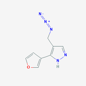 molecular formula C8H7N5O B1482531 4-(azidomethyl)-3-(furan-3-yl)-1H-pyrazole CAS No. 2098018-18-7