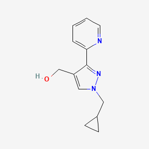 molecular formula C13H15N3O B1482537 (1-(cyclopropylmethyl)-3-(pyridin-2-yl)-1H-pyrazol-4-yl)methanol CAS No. 2098088-81-2