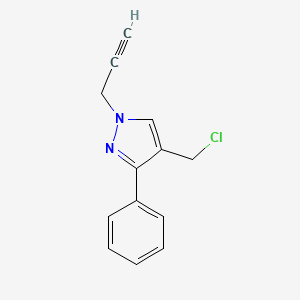 molecular formula C13H11ClN2 B1482543 4-(chloromethyl)-3-phenyl-1-(prop-2-yn-1-yl)-1H-pyrazole CAS No. 2092796-19-3