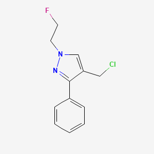 molecular formula C12H12ClFN2 B1482544 4-(chloromethyl)-1-(2-fluoroethyl)-3-phenyl-1H-pyrazole CAS No. 2090854-27-4