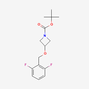 molecular formula C15H19F2NO3 B1482562 tert-Butyl 3-[(2,6-difluorobenzyl)oxy]-1-azetidinecarboxylate CAS No. 1121593-07-4