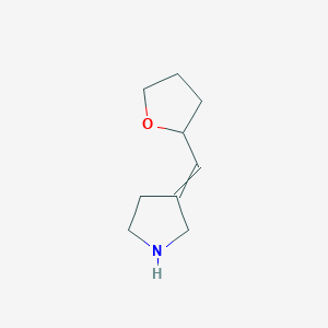 molecular formula C9H15NO B1482568 3-(Oxolan-2-ylmethylidene)pyrrolidine CAS No. 1563852-58-3