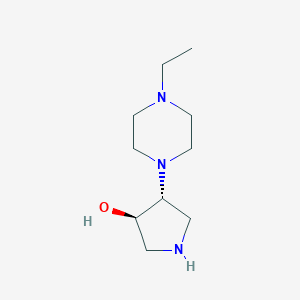 (3R,4R)-4-(4-ethylpiperazin-1-yl)pyrrolidin-3-ol