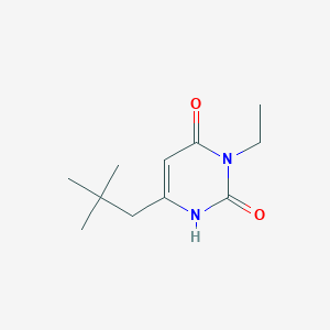 6-(2,2-Dimethylpropyl)-3-ethyl-1,2,3,4-tetrahydropyrimidine-2,4-dione