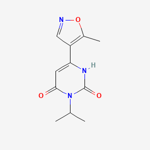 molecular formula C11H13N3O3 B1482575 6-(5-Methyl-1,2-oxazol-4-yl)-3-(propan-2-yl)-1,2,3,4-tetrahydropyrimidine-2,4-dione CAS No. 2097956-68-6
