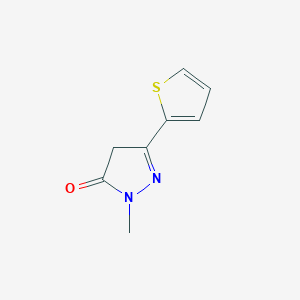 molecular formula C8H8N2OS B1482577 1-methyl-3-(thiophen-2-yl)-4,5-dihydro-1H-pyrazol-5-one CAS No. 1603188-98-2