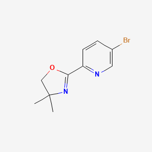 molecular formula C10H11BrN2O B1482578 2-(5-Bromopyridin-2-yl)-4,4-dimethyl-4,5-dihydrooxazole CAS No. 1620588-67-1